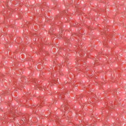 Miyuki rocailles Perlen 8/0 - Coral lined crystal 8-204